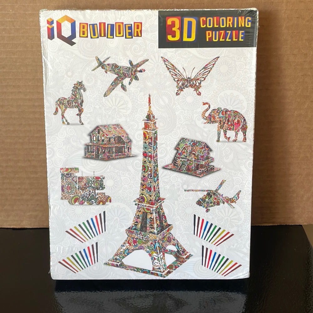 New: IQ builder puzzle you can color